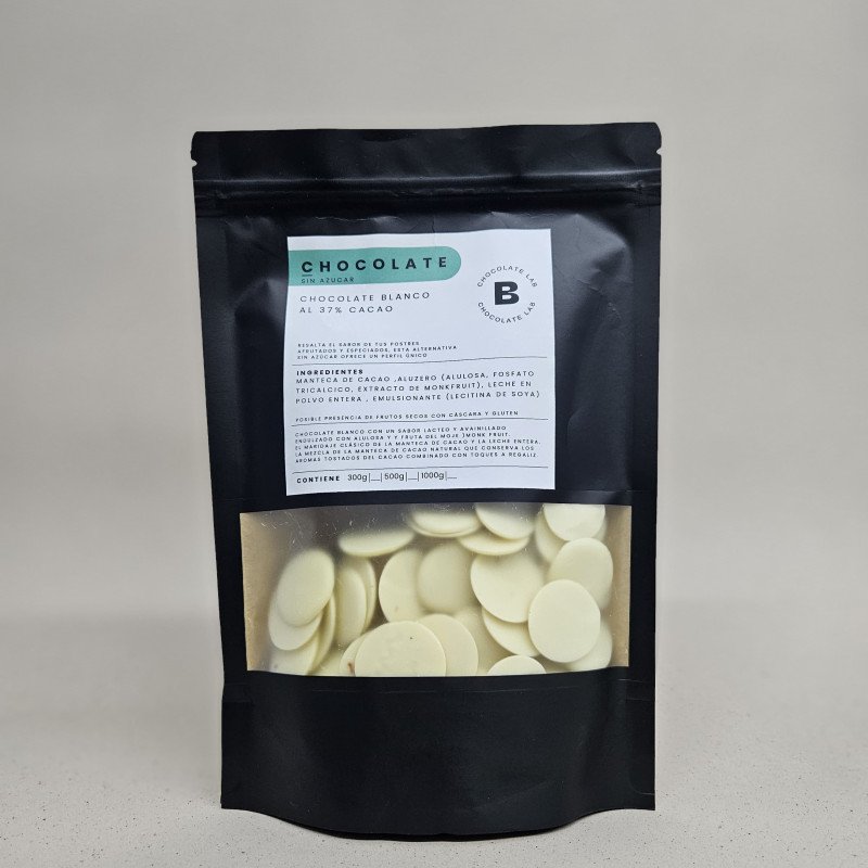 Chocolate blanco sin azúcar al 37% cacao Chocolate blanco sin azúcar al 37% cacao
